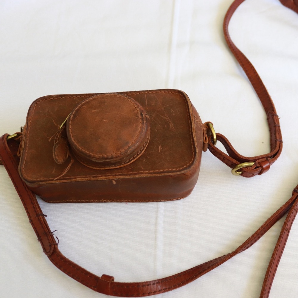 Madewell leather camera shaped bag